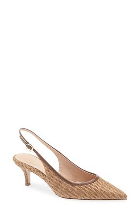 Gianvito Rossi Pointed Toe Slingback Pump in Cuoio at Nordstrom, Size 10.5Us