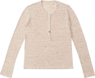 Fortela Coralie Seraph Melange Linen T-Shirt in Camel at Nordstrom, Size Large Eu