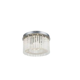 Netlighting Joyce Ceiling Light Chrome Clear Glass Shade LED 4000K in Grey