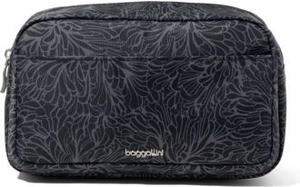 Baggallini Womens Pocket Cosmetic Bag with Brush Organization