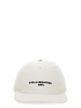 Stella McCartney White Embroidered Baseball Hat