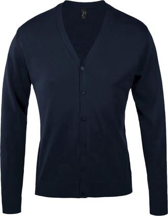 SOLS Heren Gouden Gebreid V Hals Vest (Marine)