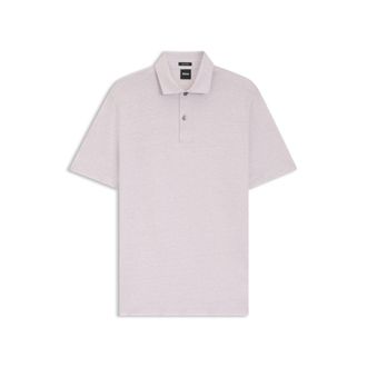 BOSS Regular-fit polo shirt in cotton and linen