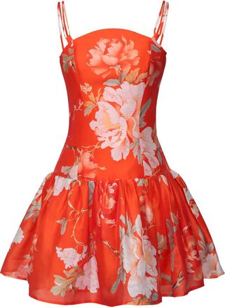 LEO LIN Abito corto a fiori - Arancione