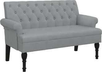 vidaXL Vidaxl - Banco Con Respaldo Tela Gris Claro 120x62x75,5 Cm