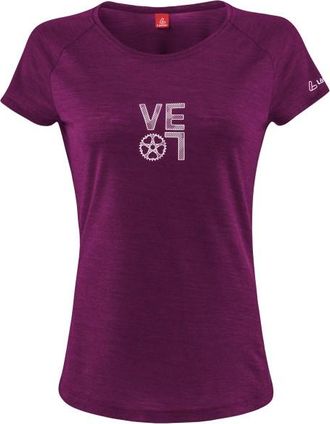 LOEFFLER Printshirt Velo Merino-Tencel Merinoshirt f&uuml;r Damen | lila