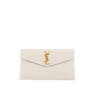 Saint Laurent Pre-owned Clutches, female, Beige, Size: ONE SIZE Pre-owned Uptown Pochette
