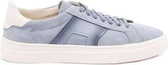 Santoni Lace-up Sneakers - Heren - Sneakers - Blauw - 41 EU - Leer - Schoenen