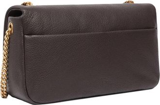 Pinko Grained Leather Shoulder Bag - Brown