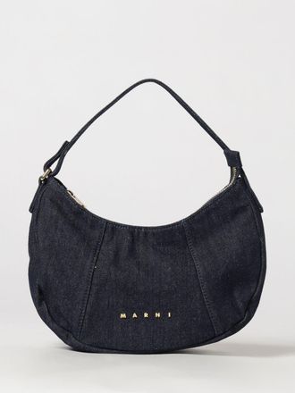 Marni Borsa a spalla da bambina in denim con manico superiore e logo