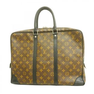 Louis Vuitton Black Brown Briefcase (Pre-Owned)