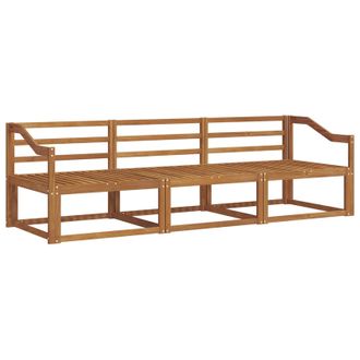 vidaXL Conjunto De Sof&aacute;s De Exterior 3 Pcs Natural Vidaxl