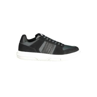 Tommy Hilfiger Zwarte leren sneaker - Heren - Sneakers - Zwart - 40 EU - Leer - Schoenen