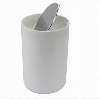 Trade Shop Trade Shop - Cubo De Basura Cubo De Basura Blanco Muebles De Ba&ntilde;o Tapa Basculante 79867