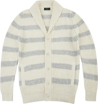 Slowear striped shawl-collar cardigan - men - Cotton - 54 - Neutrals