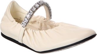 Jimmy Choo London Jade Leather Ballerina Flat