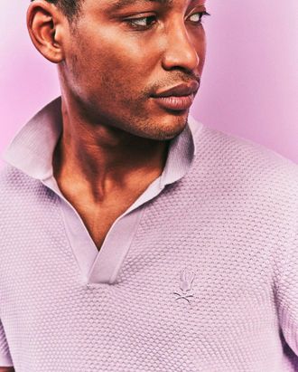 Psycho Bunny Mens Devon Knit Polo 507 LAVENDULA / XXXL