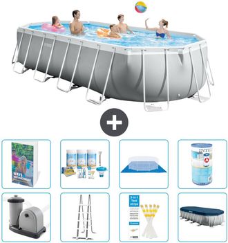 Intex Piscina Prism Frame Oval - 610x305x122 Cm - 9-piezas S556