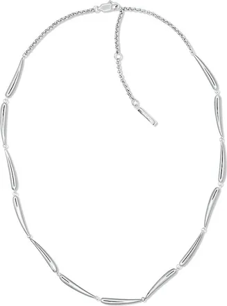 Calvin Klein Womens Curved Drop Necklace - Metallic - OS