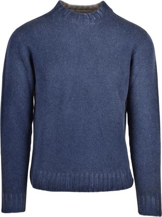Bob Pullover Girocollo - Heren - Ronde hals truien - Blauw - XL - Wol - Truien & Vesten