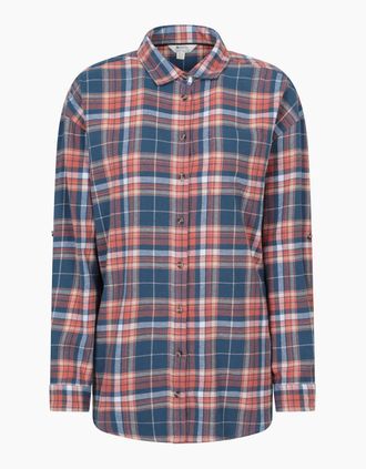 Mountain Warehouse Womens Mountain Warehouse Womens/Ladies Elm Flannel Relaxed Fit Long-Sleeved Shirt - Navy - Size: 12