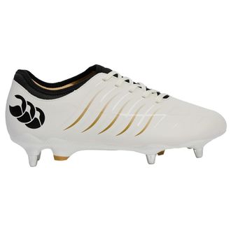 Canterbury Of New Zealand Unisex Adult Phoenix 2.0 Pro Leather Soft Ground Rugby Boots (Snow White) - Size UK 10.5