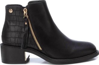 Xti Womens Faux Leather Ankle Boots In Black