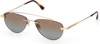 Tom Ford Ft 1356 30F Zonnebrillen - unisex - Zonnebrillen - Geel - 55 MM - Accessoires