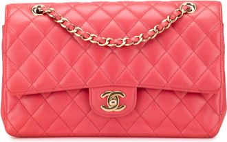 Chanel Pre-owned Womens Classic Flap Shoulder Bag - Light Pink Leather - One Size