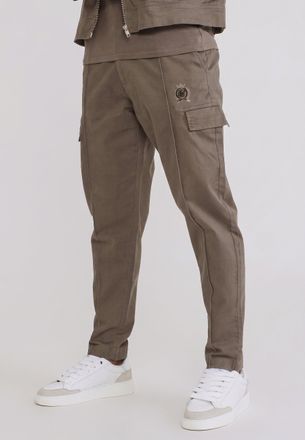 Siksilk Pantalones Chinos Plisados Marrones para Hombre 38