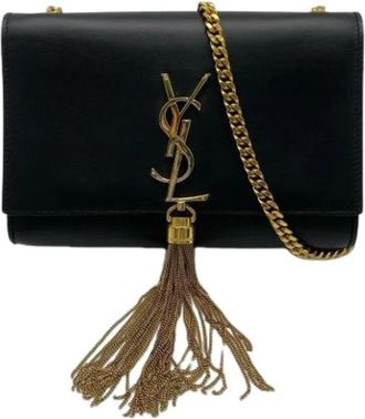 Saint Laurent Pre-owned Shoulder Bag - Dames - Vintage Schoudertas - Zwart - ONE Size - Leer - Vintage