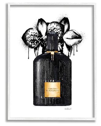 Stupell Industries Glam Perfume Urban Drip Framed Giclee Wall Art By Amanda Greenwood