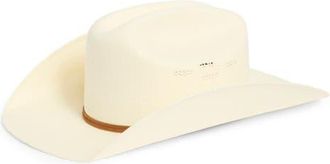 Brixton Laredo Straw Cowboy Hat in Bone at Nordstrom, Size Large