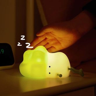 OEM Bonita Luz Nocturna Led Con Forma De Repollo Para Ni&ntilde;os, Recargable, De Silicona Con Sensor T&aacute;ctil, Regalo Para Beb&eacute;s - Crezuo
