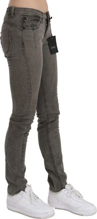 Costume National Womens Gray Low Waist Skinny Denim Cotton Jeans Clothing