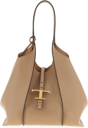 Tod's Beige T Timeless Small Tote