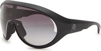 Rick Owens X Moncler Wrap-around Sunglasses - Black - One Size