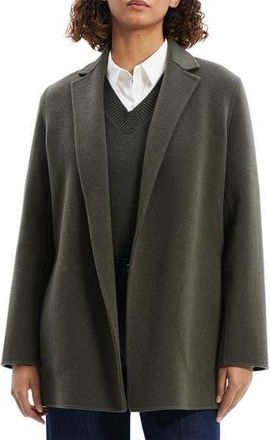 Theory Open Front Wool Blend Blazer in Hnt Grn Mg at Nordstrom Rack, Size Medium