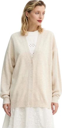 Munthe Fafali Cardigan - Dames - Truien - Beige - Maat: XS Wol