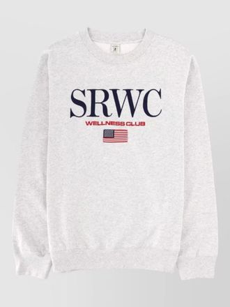 Sporty & Rich embroidered crew neck sweatshirt long sleeves