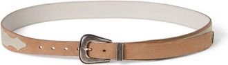 Brunello Cucinelli Reversed calfskin belt in Light Brown at Nordstrom, Size 105