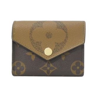 Louis Vuitton Marron Coated Canvas Wallet (Tri-Fold) (Pre-Owned)
