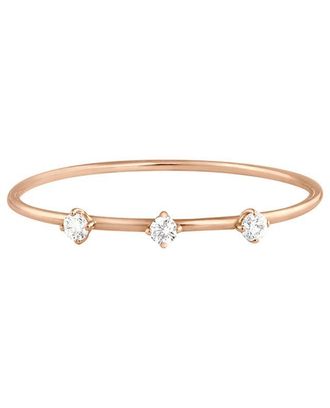 Vanrycke Ring aus Ros&eacute;gold und drei Diamanten Stardust