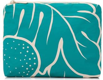 Aloha Collection Small Ulu Nui Water Resistant Tyvek Zip Pouch in Dark Teal/Sandstone at Nordstrom