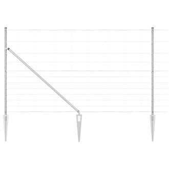 Berkfield Home Field Fence 1.4x25 m Galvanised Steel in Silver