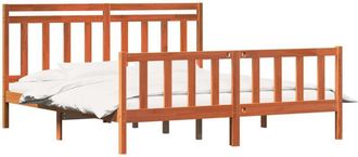 vidaXL Estructura De Cama 2 Pcs Marr&oacute;n Cera 205,5 X 185,5 X 100 Cm Vidaxl