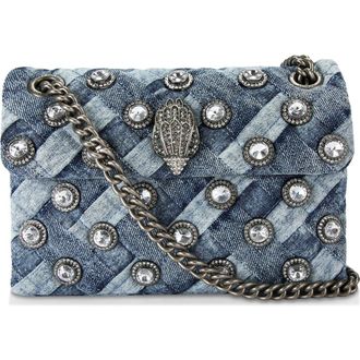 Kurt Geiger Kensington Leather Mini Crossbody Bag in Navy at Nordstrom Rack