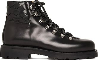 Scarosso Catherine leren veterlaarzen - Zwart