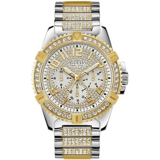 Guess W0799G4 Gold Tone Frontier Mens Watch - Silver & Gold Stainless Steel - One Size