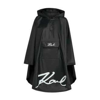 Karl Lagerfeld Poncho K/Signature - Jackets - Mujer - Negro - ONE SIZE
